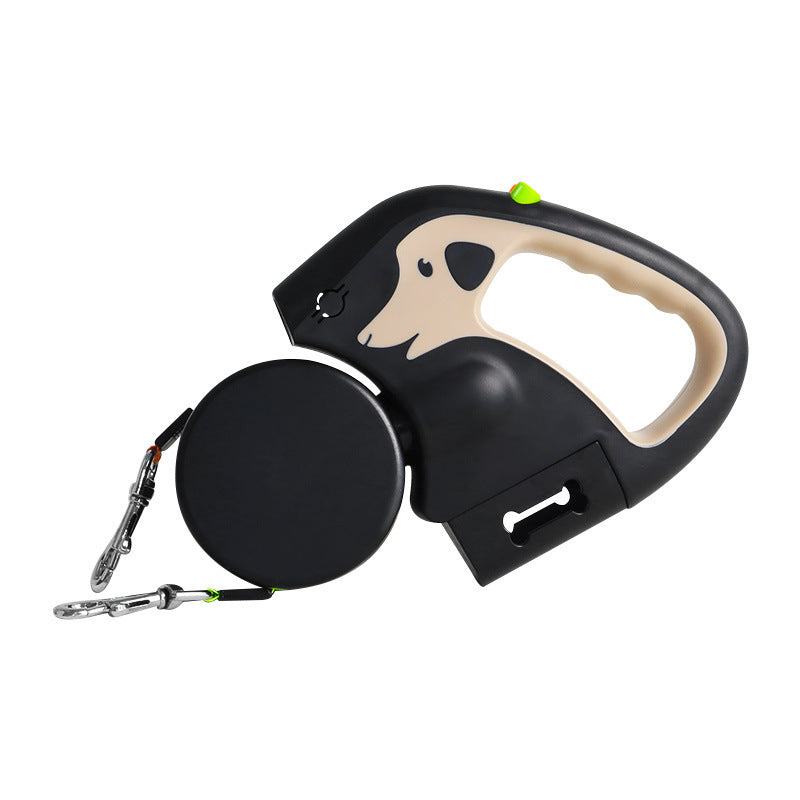 Dog Double Leash With Automatic Retraction