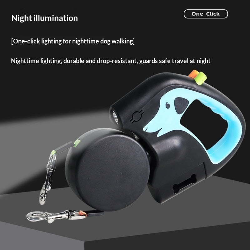 Dog Double Leash With Automatic Retraction