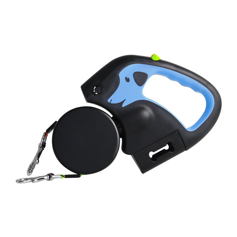 Dog Double Leash With Automatic Retraction